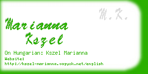 marianna kszel business card